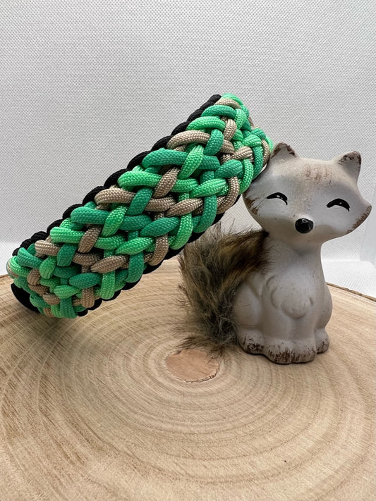Hundehalsband handgemachte aus Paracord Farbe Grün/Grau/Schwarz